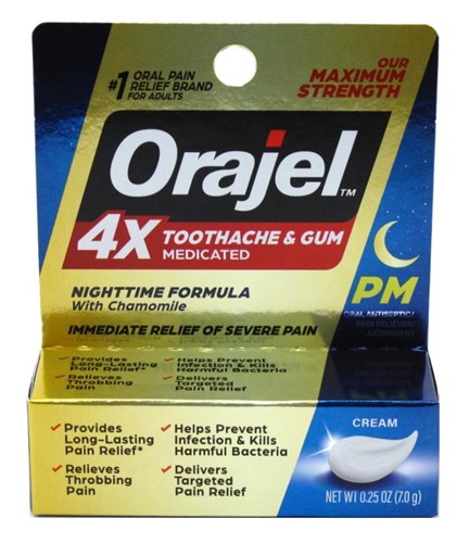 Orajel 4X Toothpaste And Gum Night-Time Max Strength 0.25oz (54434)<br><br><br>Case Pack Info: 24 Units