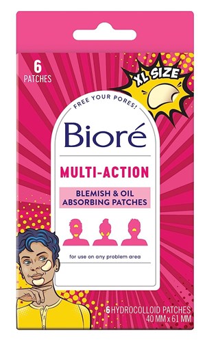 Biore Multi-Action Blemish And Oil-Absorbing Patches 6 Count (54492)<br><br><br>Case Pack Info: 18 Units