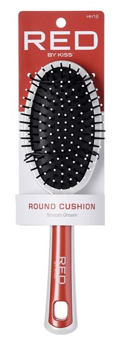 Kiss Red Pro Brush Round Cushion (6 Pieces) Smooth Groom (57897)<br><br><br>Case Pack Info: 8 Units