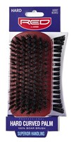 Kiss Red Pro Brush Hard Curved Palm (6 Pieces) Boar (57901)<br><br><br>Case Pack Info: 12 Units