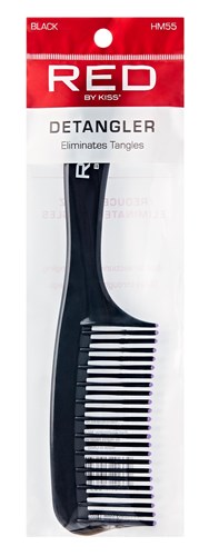 Kiss Red Comb Detangler Black (12 Pieces) (57908)<br><br><br>Case Pack Info: 6 Units