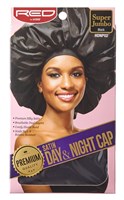 Kiss Red Satin Day & Night Cap Black Super Jumbo (57917)<br><br><span style="color:#FF0101"><b>12 or More=Unit Price $3.66</b></span style><br>Case Pack Info: 120 Units