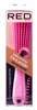 Kiss Red Brush Glide & Define Detangle 9 Row Non-Slip Pink (57929)<br><br><br>Case Pack Info: 96 Units