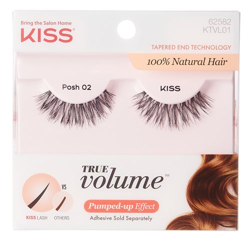 Kiss True Volume Lashes -Posh (59945)<br><br><span style="color:#FF0101"><b>12 or More=Unit Price $2.98</b></span style><br>Case Pack Info: 36 Units