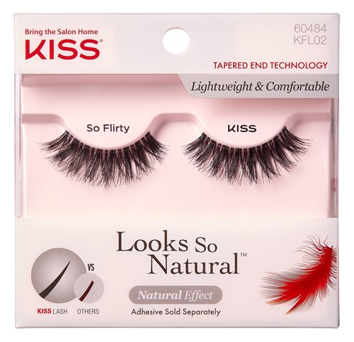 Kiss Looks So Natural Lashes Flirty (59968)<br><br><span style="color:#FF0101"><b>12 or More=Unit Price $2.67</b></span style><br>Case Pack Info: 36 Units