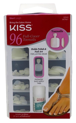 Kiss 96 Full Cover Toenails (59979)<br><br><span style="color:#FF0101"><b>12 or More=Unit Price $4.41</b></span style><br>Case Pack Info: 36 Units