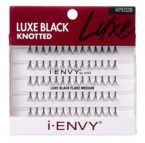 Kiss I Envy Luxe Black Knotted Medium 70 Lashes (60030)<br><br><span style="color:#FF0101"><b>12 or More=Unit Price $1.79</b></span style><br>Case Pack Info: 288 Units