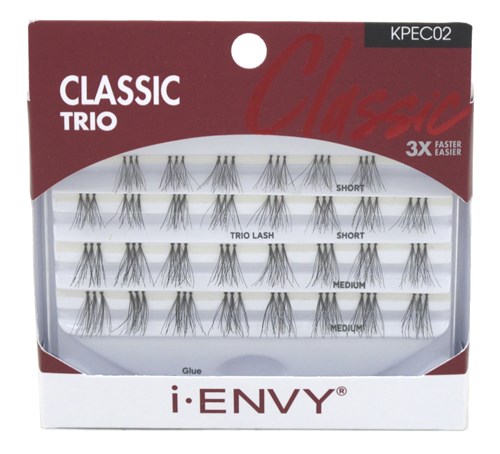 Kiss I Envy Trio Medium 30 Trio Classic Lashes (60034)<br><br><span style="color:#FF0101"><b>12 or More=Unit Price $3.61</b></span style><br>Case Pack Info: 288 Units