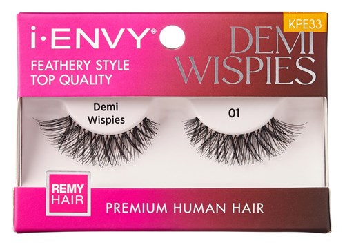 Kiss I Envy Demi Wispies 01 Feathery Style Lashes (60042)<br><br><span style="color:#FF0101"><b>12 or More=Unit Price $1.79</b></span style><br>Case Pack Info: 36 Units