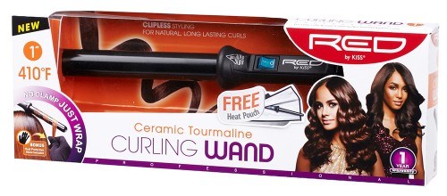 Kiss Red Curling Wand 1Inch  (60051)<br><br><span style="color:#FF0101"><b>3 or More=Unit Price $20.40</b></span style><br>Case Pack Info: 12 Units