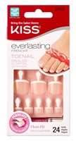 Kiss Everlasting French Toenail Kit Real Short 24 Nail (60074)<br><br><span style="color:#FF0101"><b>12 or More=Unit Price $4.77</b></span style><br>Case Pack Info: 36 Units