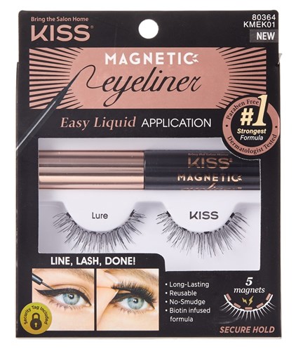 Kiss Magnetic Eyeliner And Eyelash Kit (Lure) (60444)<br><br><span style="color:#FF0101"><b>12 or More=Unit Price $11.42</b></span style><br>Case Pack Info: 288 Units