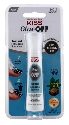 Kiss Glue Off Instant False Nail Remover 0.45oz (60457)<br><br><span style="color:#FF0101"><b>12 or More=Unit Price $4.39</b></span style><br>Case Pack Info: 36 Units