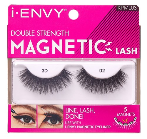 Kiss I Envy Magnetic 3D 02 Lashes (60476)<br><br><span style="color:#FF0101"><b>12 or More=Unit Price $3.66</b></span style><br>Case Pack Info: 36 Units