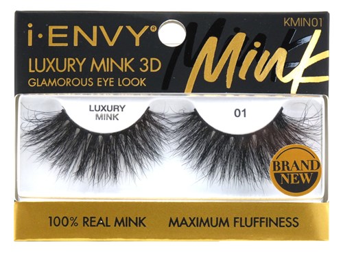 Kiss I Envy Luxury Mink 3D 01 Lashes (60484)<br><br><span style="color:#FF0101"><b>12 or More=Unit Price $3.66</b></span style><br>Case Pack Info: 36 Units