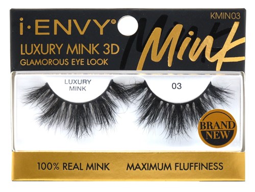 Kiss I Envy Luxury Mink 3D 03 Lashes (60485)<br><br><span style="color:#FF0101"><b>12 or More=Unit Price $3.66</b></span style><br>Case Pack Info: 36 Units