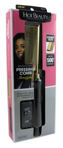 Hot Beauty Pressing Comb Straight Teeth (60518)<br><br><span style="color:#FF0101"><b>3 or More=Unit Price $10.83</b></span style><br>Case Pack Info: 24 Units