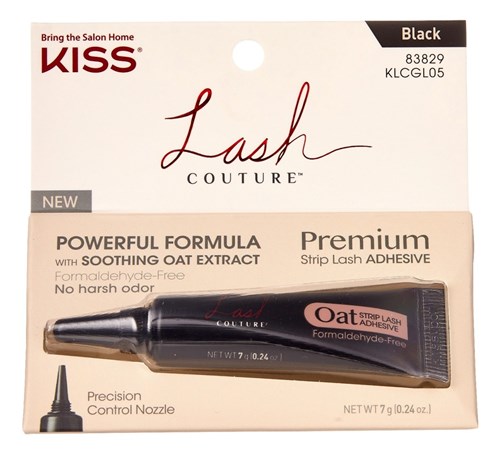 Kiss Lash Couture Adhesive Premium Strip Lash Black (60567)<br><br><span style="color:#FF0101"><b>12 or More=Unit Price $3.66</b></span style><br>Case Pack Info: 36 Units