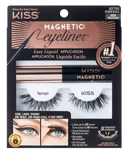 Kiss Magnetic Eyeliner & Eyelash Tempt (60570)<br><br><span style="color:#FF0101"><b>12 or More=Unit Price $10.38</b></span style><br>Case Pack Info: 36 Units