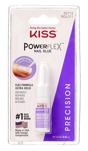 Kiss Powerflex Precision Nail Glue 0.10oz (60792)<br><br><span style="color:#FF0101"><b>12 or More=Unit Price $1.57</b></span style><br>Case Pack Info: 36 Units