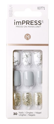 Kiss Impress Press-On-Manicure Kit 30 Count Knock Out Short (60796)<br><br><span style="color:#FF0101"><b>12 or More=Unit Price $5.35</b></span style><br>Case Pack Info: 36 Units