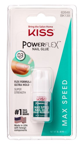 Kiss Powerflex Nail Glue 0.10oz (60801)<br><br><span style="color:#FF0101"><b>12 or More=Unit Price $1.81</b></span style><br>Case Pack Info: 36 Units