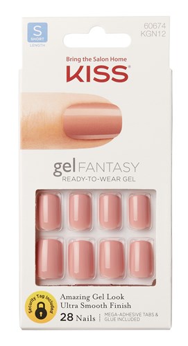 Kiss Gel Fantasy Collection 28 Count Rosy Short Length (60811)<br><br><br>Case Pack Info: 36 Units