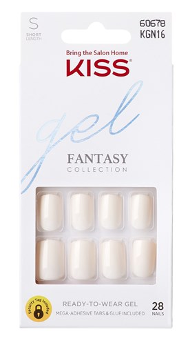Kiss Gel Fantasy Collection 28 Count White Short Length (60814)<br><br><span style="color:#FF0101"><b>12 or More=Unit Price $5.68</b></span style><br>Case Pack Info: 36 Units