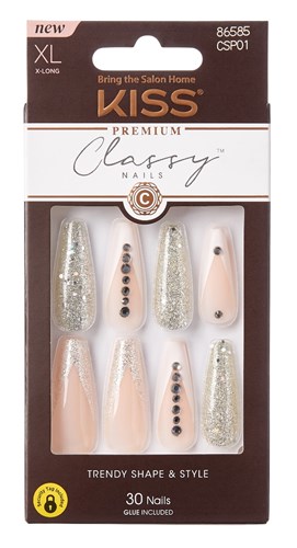 Kiss Classy Premium Nails 30 Count X-Long Length (60819)<br><span style="color:#FF0101">(ON SPECIAL 11% OFF)</span style><br><span style="color:#FF0101"><b>3 or More=Special Unit Price $6.49</b></span style><br>Case Pack Info: 36 Units