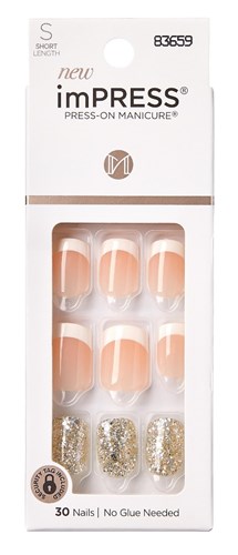 Kiss Impress Press-On-Manicure Kit 30 Count Time Slip Short (60825)<br><span style="color:#FF0101">(ON SPECIAL 25% OFF)</span style><br><span style="color:#FF0101"><b>3 or More=Special Unit Price $4.94</b></span style><br>Case Pack Info: 36 Units