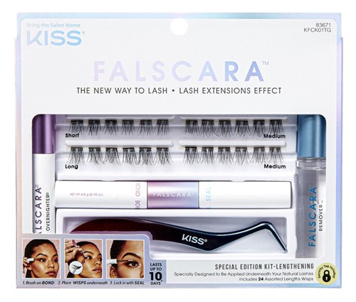 Kiss Falscara Special Edition Kit Lengthening 24 Asst Lashes (60853)<br> <span style="color:#FF0101">(ON SPECIAL 20% OFF)</span style><br><span style="color:#FF0101"><b>6 or More=Special Unit Price $13.83</b></span style><br>Case Pack Info: 36 Units