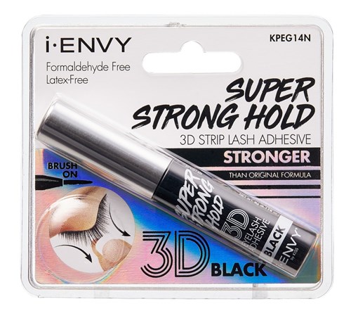 Kiss I Envy Eyelash Adhesive 3D Super Strong Hold Black (60870)<br><br><span style="color:#FF0101"><b>12 or More=Unit Price $2.46</b></span style><br>Case Pack Info: 36 Units