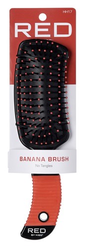 Kiss Red Brush Banana No Tangles (6 Pieces) (60872)<br><br><br>Case Pack Info: 8 Units