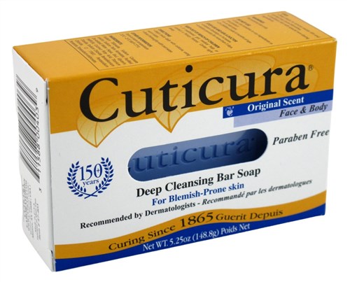 Cuticura Deep Cleansing Bar Soap Original 5.25oz (61465)<br><br><span style="color:#FF0101"><b>12 or More=Unit Price $3.92</b></span style><br>Case Pack Info: 24 Units