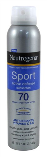 Neutrogena Sport Spf#70 Active Defense Spray 5oz (62378)<br><br><br>Case Pack Info: 12 Units