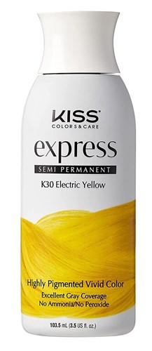 Kiss Express Color #K30 Semi- Permanent Electrc Yellow 3.5oz (66624)<br><br><br>Case Pack Info: 60 Units