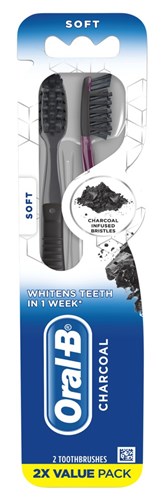 Oral-B Toothbrush Charcoal Soft Value 2-Pack (72071)<br><br><br>Case Pack Info: 72 Units