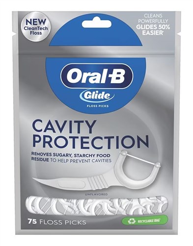 Oral-B Glide Floss Picks Cavity Protection 75 Count (72090)<br><br><br>Case Pack Info: 48 Units