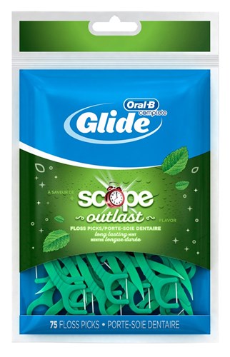 Glide Floss Picks 75 Count Scope Outlast Bag (6 Pieces) (73023)<br><br><br>Case Pack Info: 8 Units