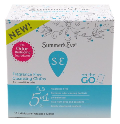 Summers Eve Cleansing Cloths 16 Count Fragrance-Free (80162)<br><br><br>Case Pack Info: 12 Units