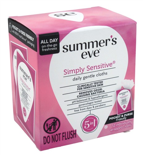 Summers Eve Cleansing Cloths 12 Count Simply Sensitive (80178)<br><br><br>Case Pack Info: 12 Units