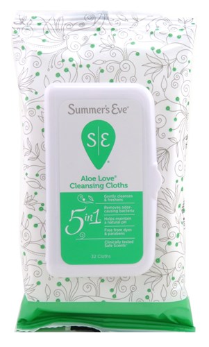 Summers Eve Cleansing Cloths 32 Count Soft Pk Aloe Love (80327)<br><br><br>Case Pack Info: 12 Units