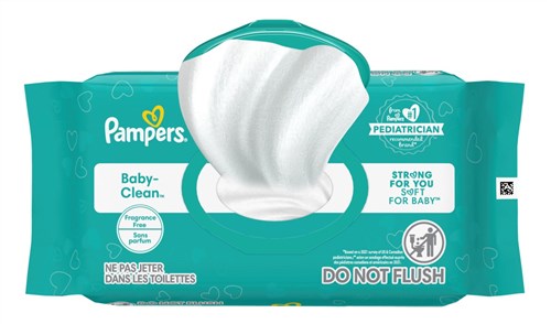 Pampers Baby Wipes Baby Clean Fragrance-Free 72 Count (85289)<br><br><br>Case Pack Info: 8 Units