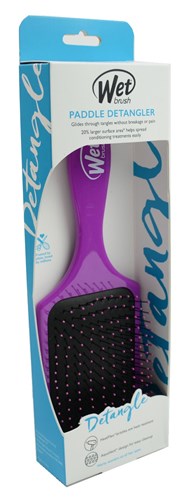 Wet Brush Detangler Purple Paddle 9.5 Inch (86896)<br><br><span style="color:#FF0101"><b>12 or More=Unit Price $5.70</b></span style><br>Case Pack Info: 24 Units