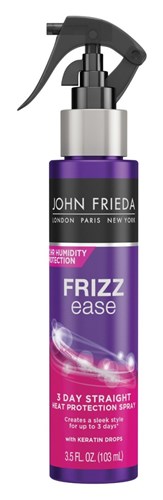 John Frieda Frizz-Ease Spray 3 Day Straight Flat Iron 3.5oz (89212)<br><br><br>Case Pack Info: 6 Units