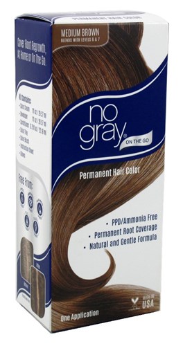 No Gray On The Go Permanent Color Medium Brown Kit (97008)<br><br><span style="color:#FF0101"><b>12 or More=Unit Price $7.87</b></span style><br>Case Pack Info: 12 Units