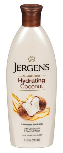 Jergens Coconut Hydrating 8oz Skin Moisturizer (97197)<br><br><br>Case Pack Info: 6 Units