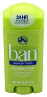 Ban Deodorant 2.6oz Invisible Solid Powder Fresh (97975)<br><br><br>Case Pack Info: 12 Units