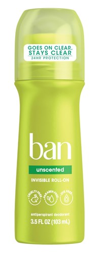 Ban Deodorant 3.5oz Roll-On Unscented 24Hr Protection (98003)<br><br><br>Case Pack Info: 12 Units