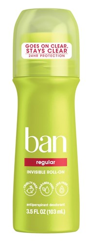 Ban Deodorant 3.5oz Roll-On Anti-Perspirant Regular (98004)<br><br><br>Case Pack Info: 12 Units